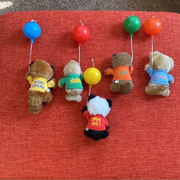 VTG 80’s Hallmark Shirt Tales Plush Toy Toys Set Balloon - Picture 3 of 15